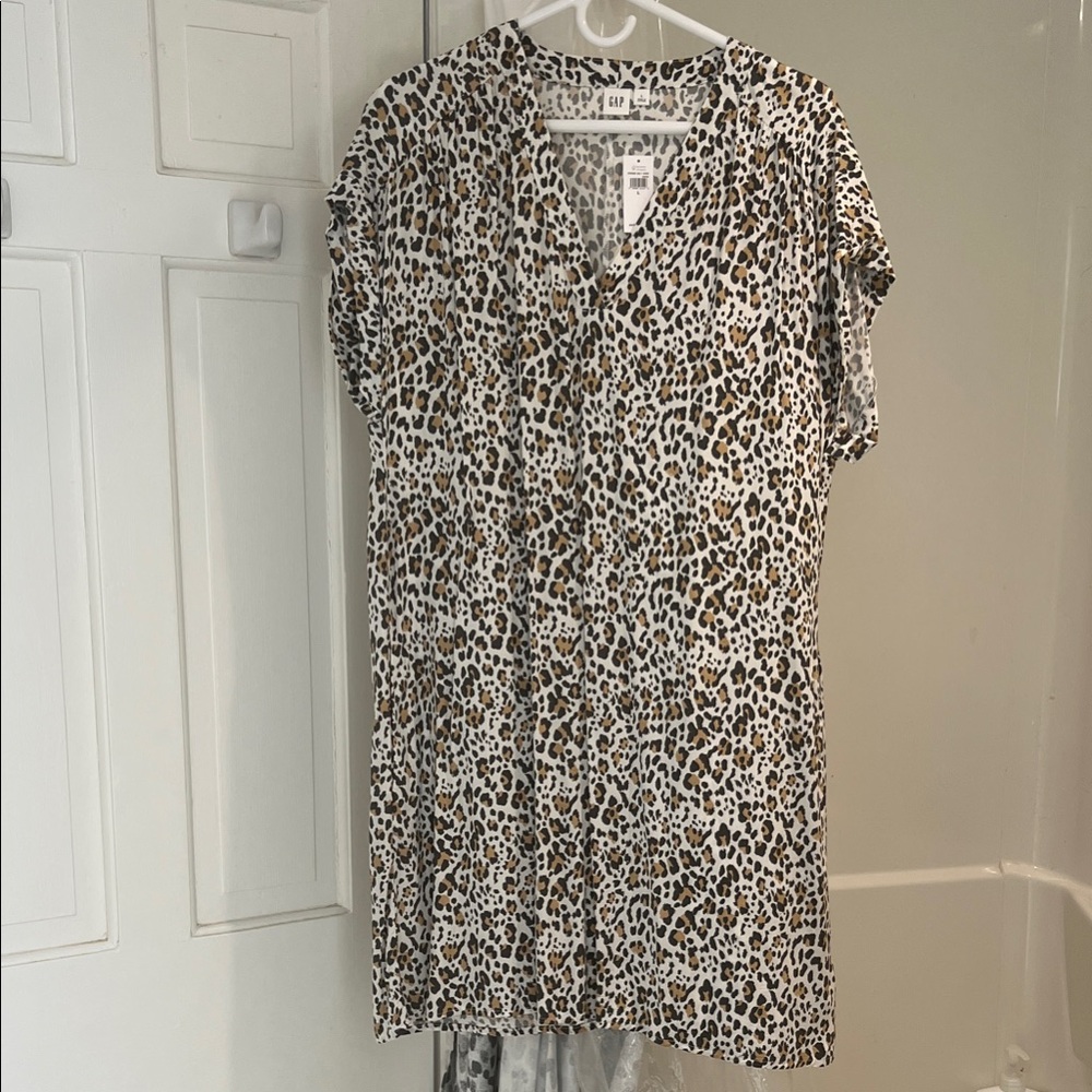 GAP Leopard Print Dress - Black and Brown